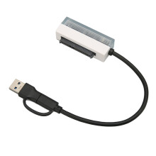 USB-zu-SATA-Adapterkabel, 6 Gbps Übertragungsrate, Typ-C, USB 2.0 / 3.0, 2,5 Zoll SATA-Festplattenadapter
