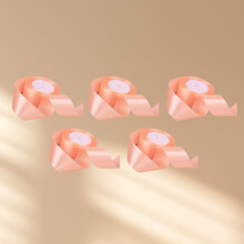 5 Roll dicke einfarbige Satinbänder 4cm doppelseitig für DIY-Handwerksgeschenke Verpackung Champagner