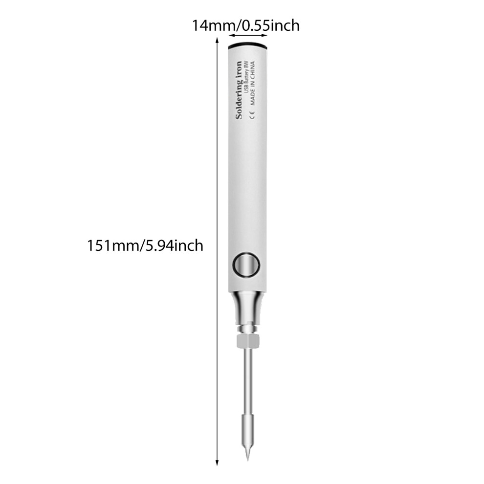 Cordless Usb Rechargeable Mini Soldering Iron Kit, 650Mah, 3 Temp Levels 6921334816508