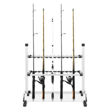 Fishing Rod Holder Display Rack Collection Stand Adjustable Height