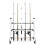 Fishing Rod Holder Display Rack Collection Stand Adjustable Height 1