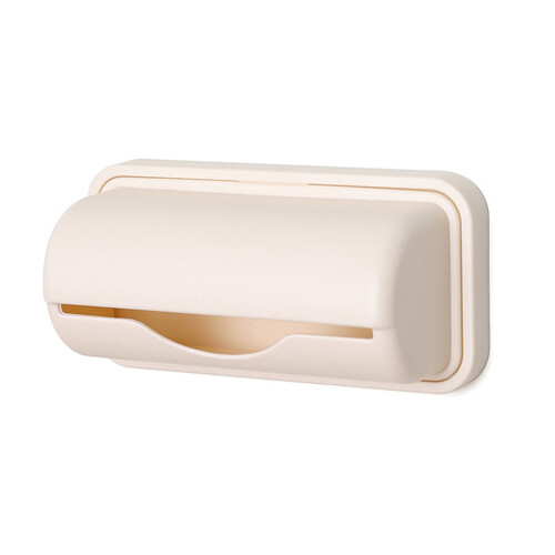 Aprikosenfarbener Plastik-Müllbeutelhalter 15x6.5cm 2