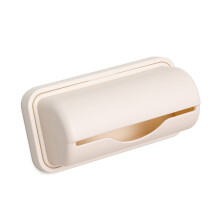 Aprikosenfarbener Plastik-Müllbeutelhalter 15x6.5cm
