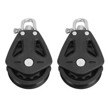 2er Pack Marine Flaschenzug-Block Edelstahl-Nylon, 98x52mm