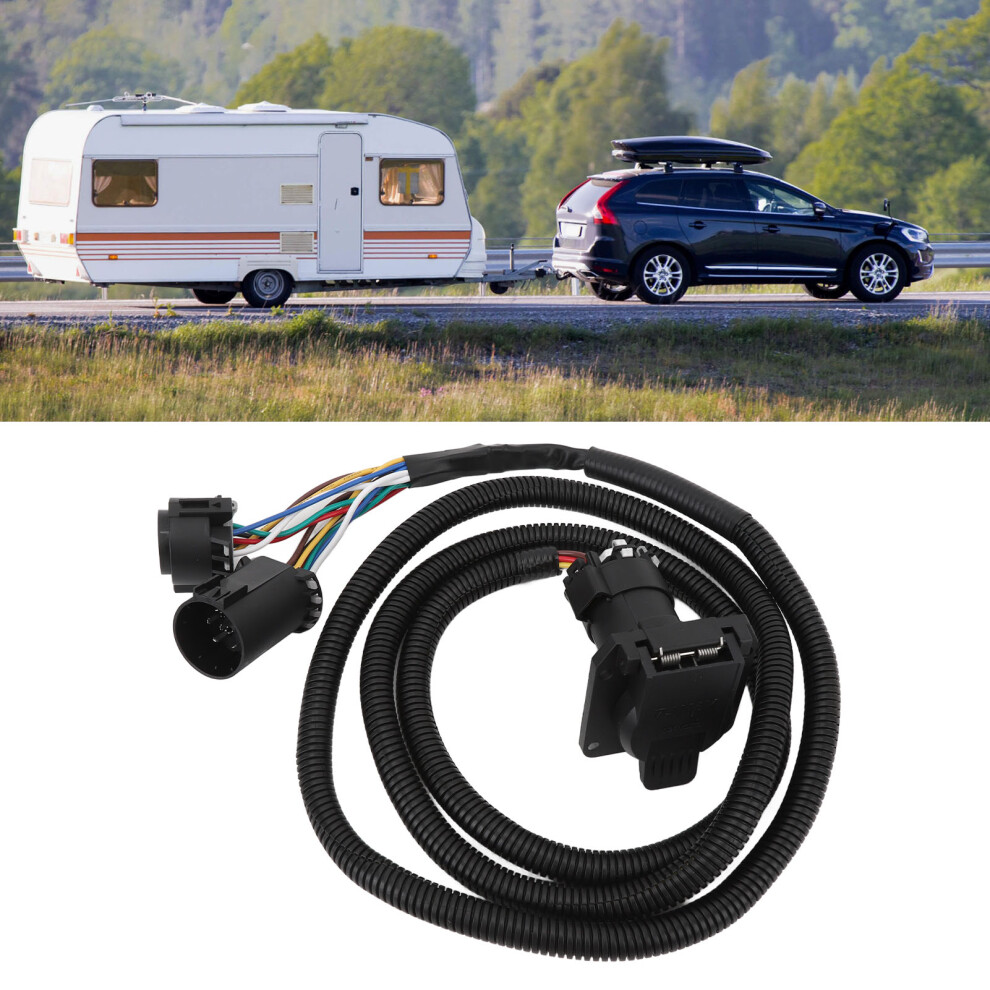 7 Foot 7 Pin Trailer Wiring Harness Extension For Trucks And Suv 9481334824295