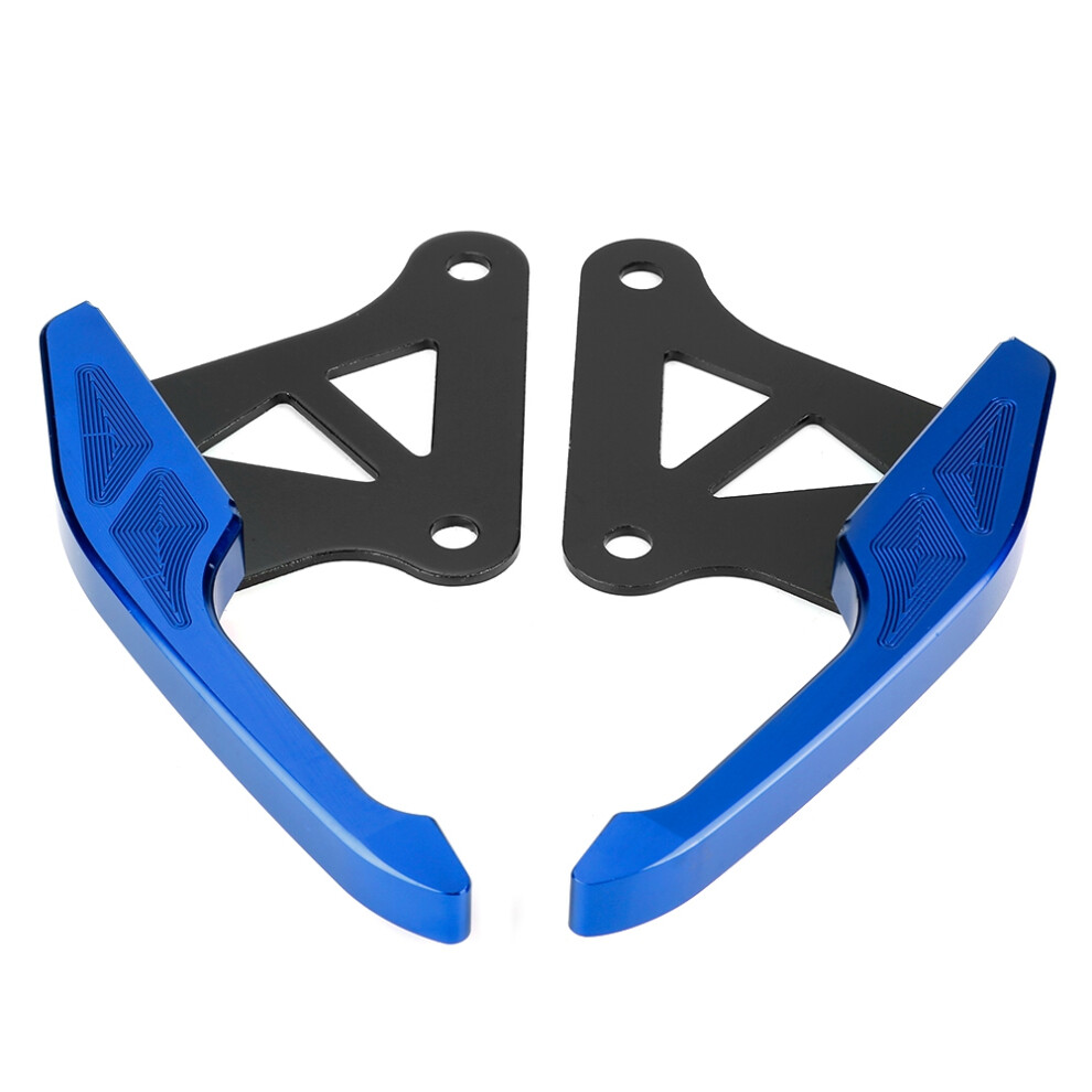 Motorcycle Pillion Passenger Grab Bar Aluminum Rear Handle Kit Blue 7891334824515