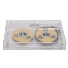 50-Min Metal Sound Recording Cassette with Visual Reel Effects Gold
