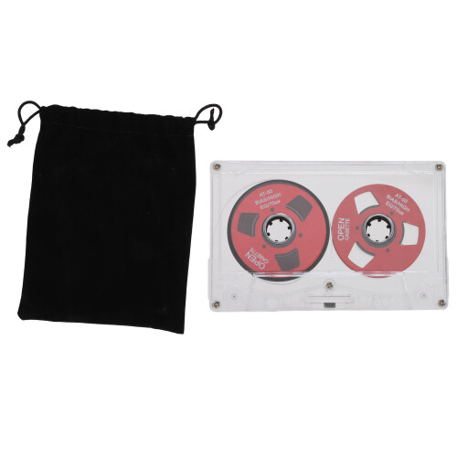 Double Sided 50min Recording Cassette Tape Transparent Red Box 1