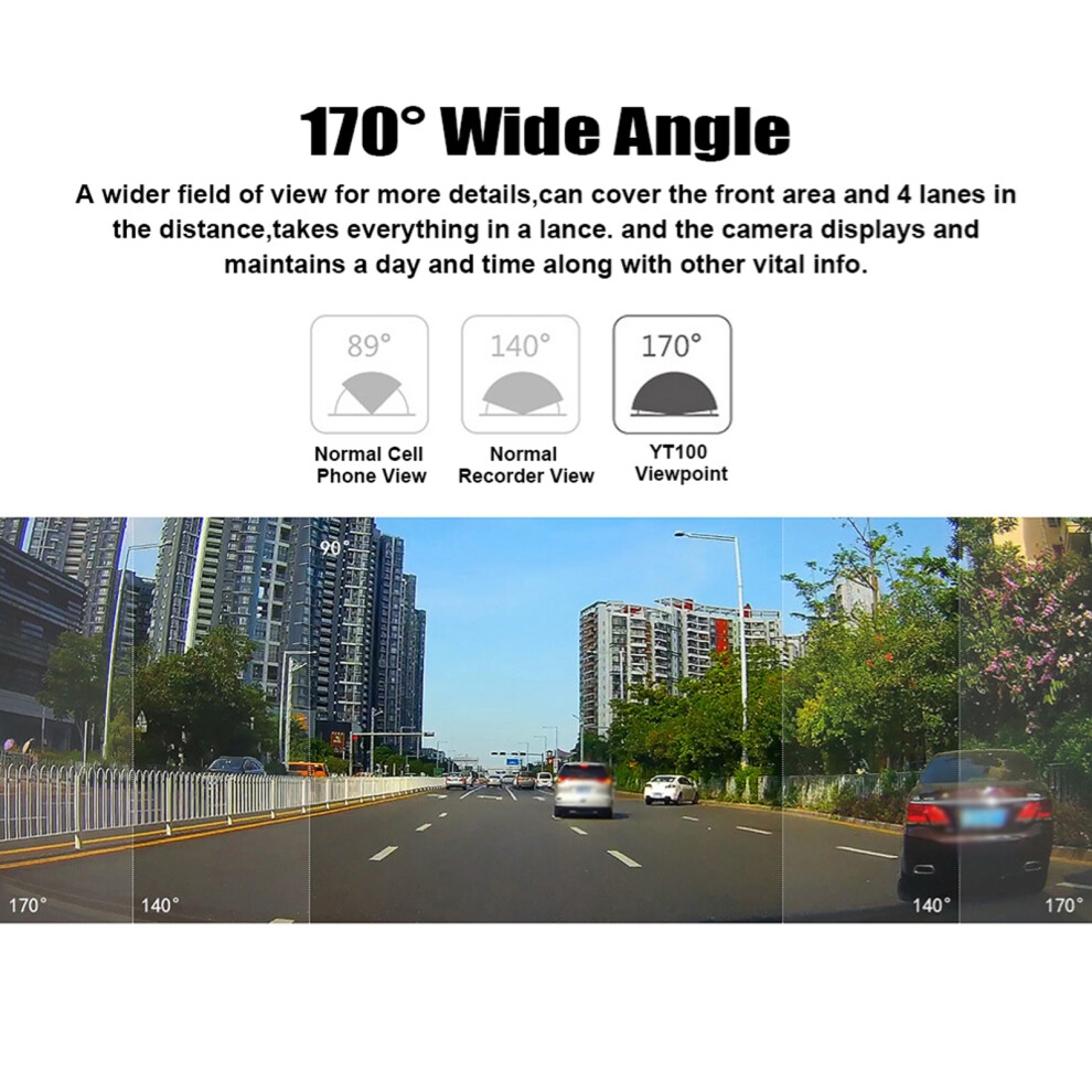 1080P Car Recorder & Diffuser Wdr 170 Wide Angle Night Vision Cam 7891334827455