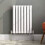 iBathUK Strata Modern Horizontal Column Radiator, Double Oval Panel Designer Radiator, White, 600 x 420 mm 1