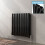 iBathUK Strata Column Designer Radiator, Horizontal Double Oval Panel Modern Radiator, Black, 600 x 600 mm 1