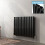 iBathUK Strata Column Designer Radiator, Horizontal Double Oval Panel Modern Radiator, Black, 600 x 800 mm 1