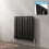 iBathUK Strata Column Designer Radiator, Horizontal Single Oval Panel Modern Radiator, Black, 600 x 600 mm 1