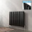 iBathUK Strata Column Designer Radiator, Horizontal Single Oval Panel Modern Radiator, Black, 600 x 780 mm 1
