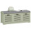 Homcom HOMCOM 3-Door Shoe Storage Bench Cushion Seat Slatted Doors, Green 2