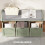 Homcom HOMCOM 3-Door Shoe Storage Bench Cushion Seat Slatted Doors, Green 7