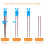 Children's Chopsticks Set - Boilable Dishwasher Safe Multi-Colors 4