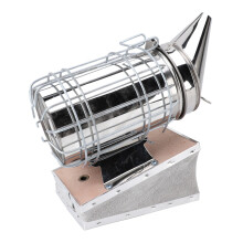 Fumoir pour ruche en inox et bois 28  10,4 cm argent