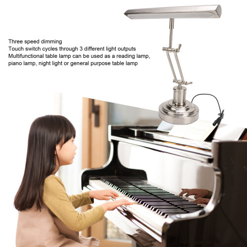 Multifunction LED Piano Desk Lamp with 3-Step Touch Dimming 2