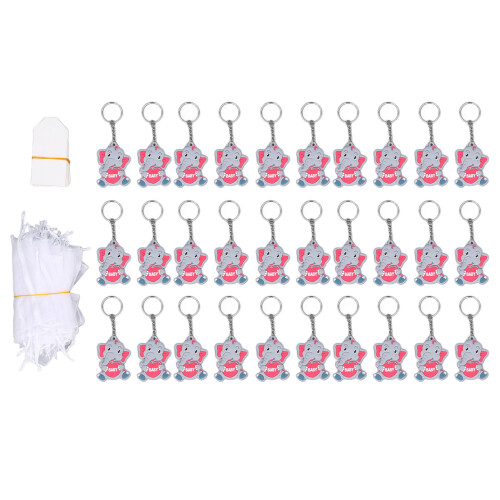 30er Pack Babyshower Elefantenschlüsselanhänger 10  5,1  4,1 cm 2