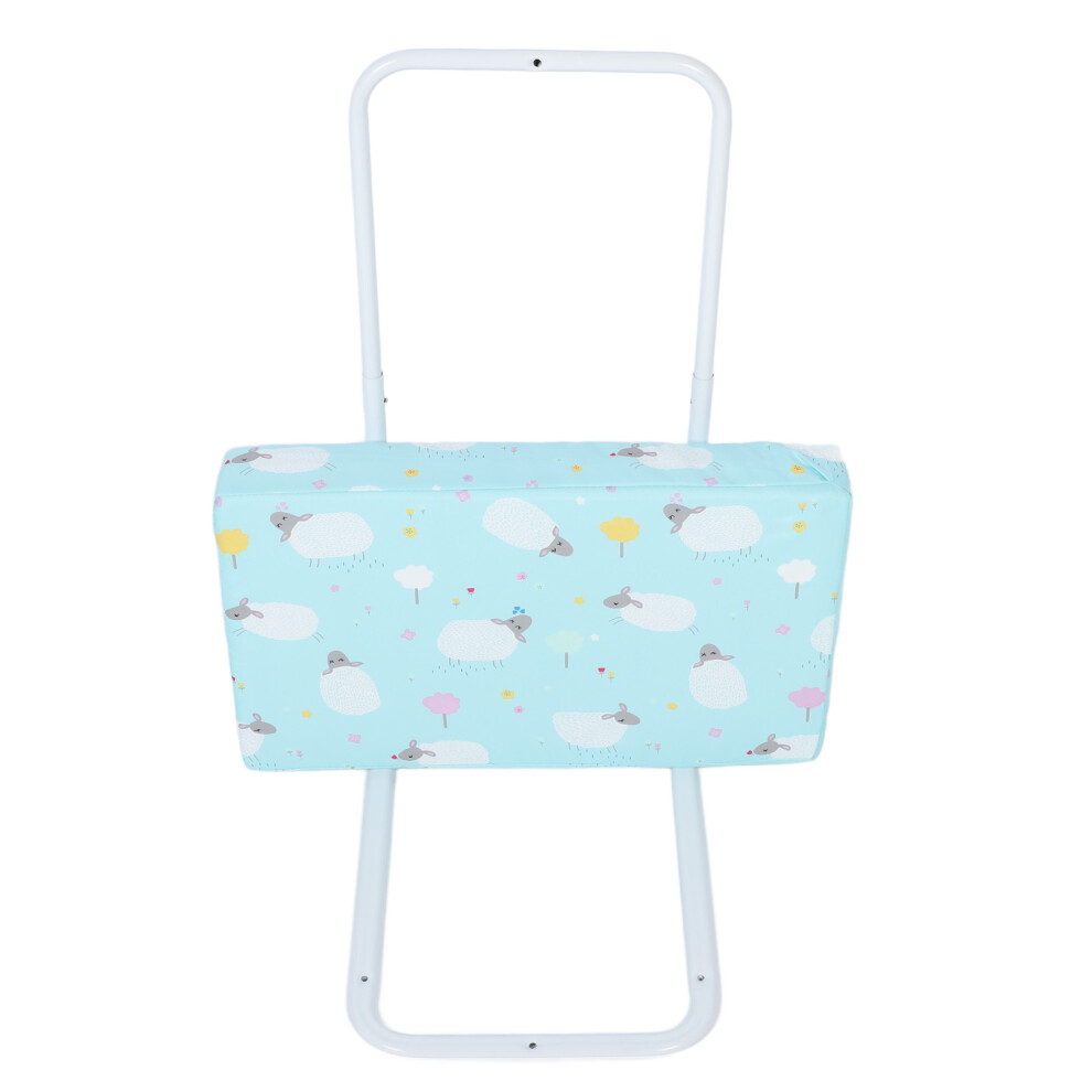 Reinforced Bed Rail With Adjustable Height For Toddler Safety Blue
