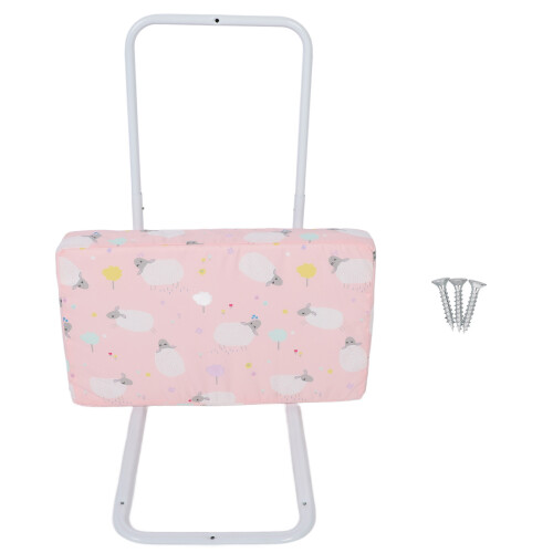Toddler Bed Rail Guard - Pink Safety Side Railing Adjustable Height 2