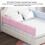 Toddler Bed Rail Guard - Pink Safety Side Railing Adjustable Height 7