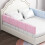 Toddler Bed Rail Guard - Pink Safety Side Railing Adjustable Height 1