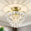 [Fast Arrival] Modern Crystal Ceiling Light - Semi-Recessed, Rustic Chandelier Pi 1