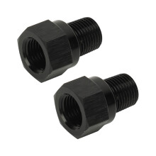 2 Stück 1/8 Zoll NPT Männlich auf M10 x 1,0 Weiblich Aluminiumlegierung Öldruckanzeige Abzweigung Adapter für Fahrzeuge