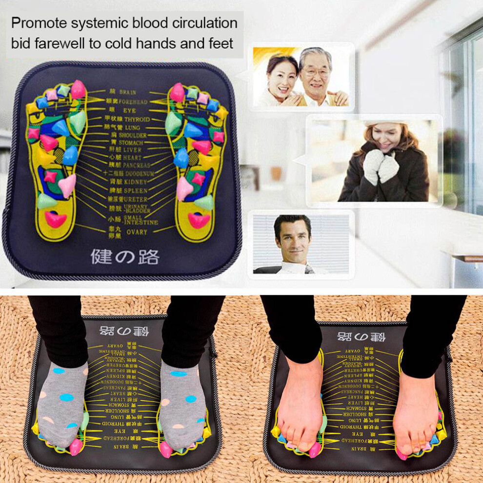 Foot Pain Relief Massage Pad 2 in 1 Chinese Reflexology Walk Stone