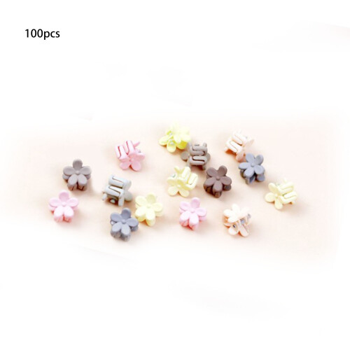 100 pezzi di mini fermagli per capelli con fiocco fiore frutta multicolore 2