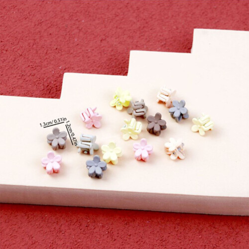 100 pezzi di mini fermagli per capelli con fiocco fiore frutta multicolore 1