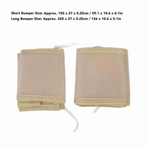 Beige Gitterbett-Liner-Bumper - Mesh, 150  27  0,25 cm 1