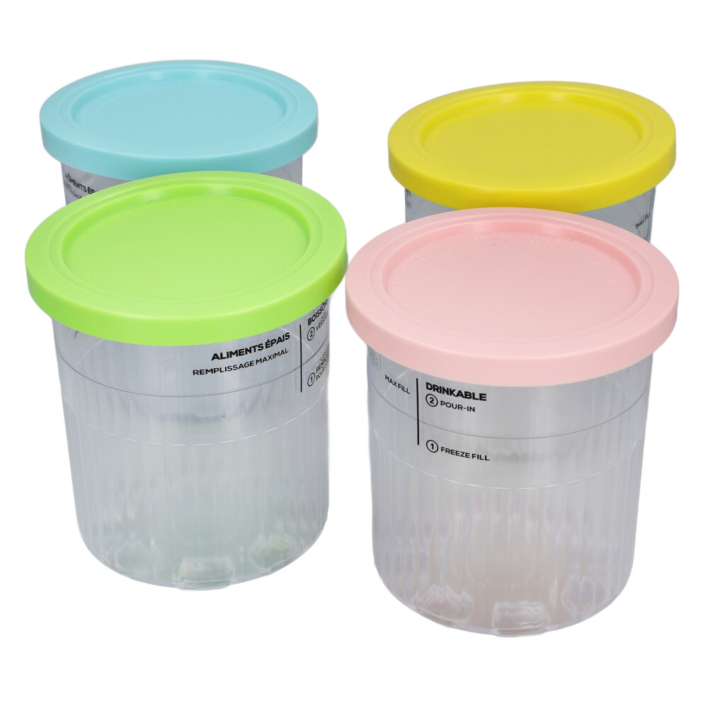 4PCS Baby Food Storage Jars 701-800ml Cream 12.5x13.5cm