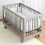 Full Size Baby Crib Mesh Bumper Breathable & Safe Adjustable Height White 15