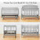 Full Size Baby Crib Mesh Bumper Breathable & Safe Adjustable Height White 12