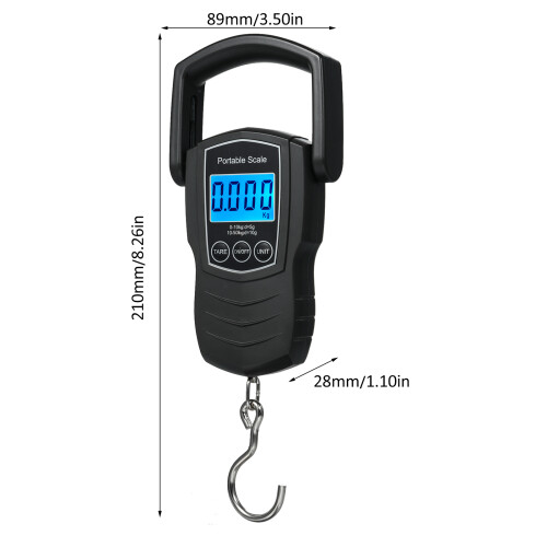 Digitale Gepäckwaage 50 kg 2108928mm Farbe Schwarz 1