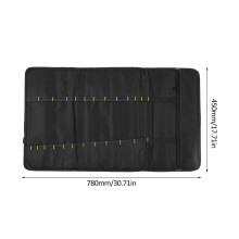 PENGGONG Rouleau à outils 24 emplacements 780x450mm noir