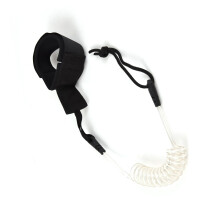 Coiled 1.2m/4ft Sup Leash with Padded Ankle Strap for Water Sports