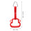 Kids Gymnastic Ring Monkey Style ABS Pull Up Ring, Red, 150kg Capacity 12
