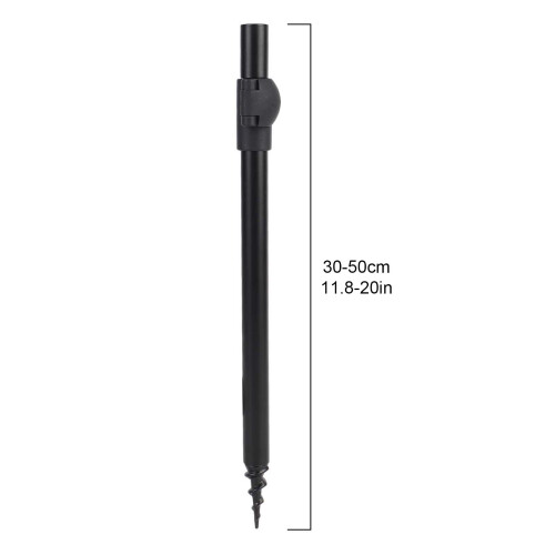 Paletto regolabile da banco per carpa 30-50cm Alluminio nero 1