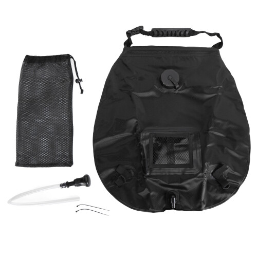 Borsa doccia solare nera da 20L 47x50cm con manico 2
