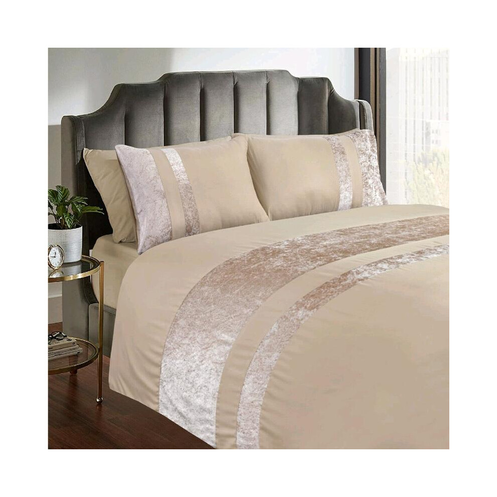 (Beige, Single) Luxury Velvet Duvet Cover with Pillow Case Bedding Set - Elegant Comfort for Your Bedroom sets comfy  bed duvetcoverset hotel-image-OPC-PJD8X2J-NEW