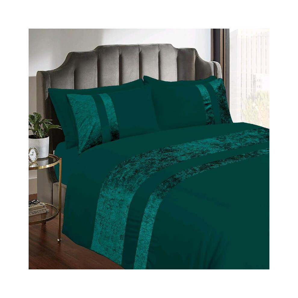 (Jade Green, Single) Luxury Velvet Duvet Cover with Pillow Case Bedding Set - Elegant Comfort for Your Bedroom sets comfy  bed duvetcoverset hotel-image-OPC-PJD8X2Z-NEW