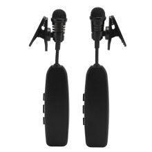 2 pièces micro-lavalier sans fil 2,4 GHz ABS 400 mAh