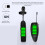 2 pièces micro-lavalier sans fil 2,4 GHz ABS 400 mAh 3