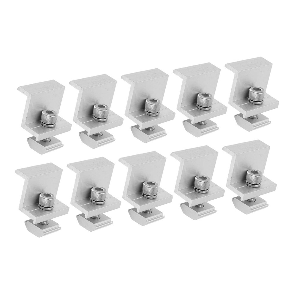10 Pack Aluminum Solar Mount Z Brackets Pv Panel Rail End Clamps 45Mm / 1.8In 6951334860539