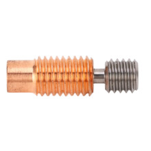 Hotend-Heizblock Kupfer Ti-Legierung Bimetall-Heizungsdurchbruch Thermischer Barrel Zuführschlauch für Prusa I3 MK3 MK3S 1,75 mm Filament