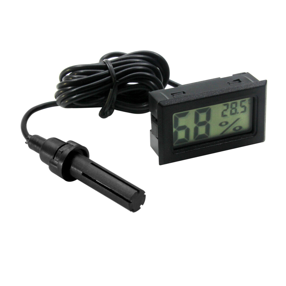 Digital Thermometer Hygrometer, -50C to 70C, LCD, Probe